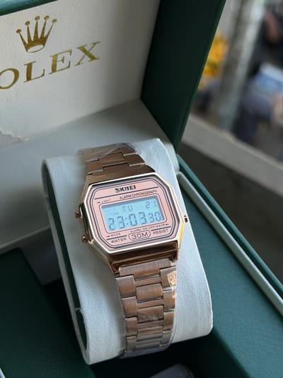 SKMEl 1123 Unisex Vintage SeriesDigital Stainless Steel Watch_img_5