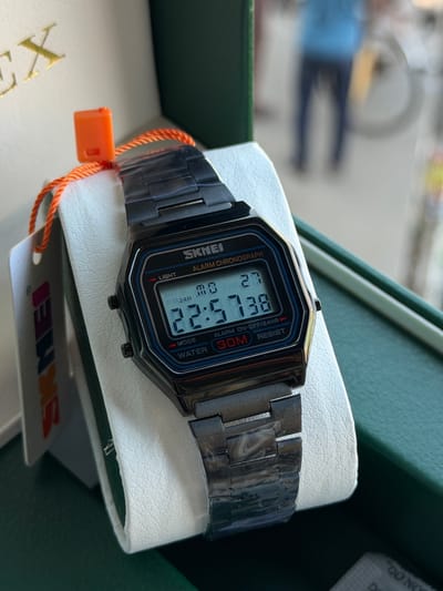 SKMEl 1123 Unisex Vintage SeriesDigital Stainless Steel Watch_img_6