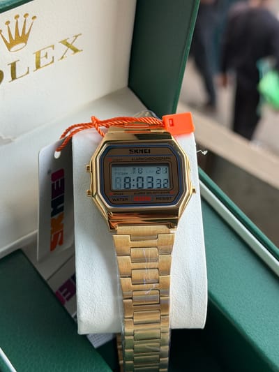 SKMEl 1123 Unisex Vintage SeriesDigital Stainless Steel Watch_img_7