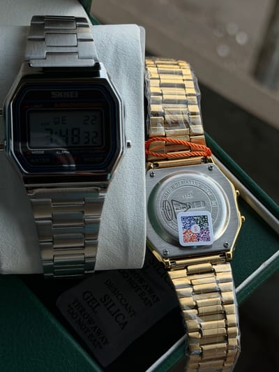 SKMEl 1123 Unisex Vintage SeriesDigital Stainless Steel Watch_img_9