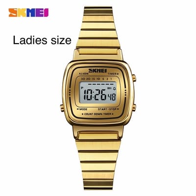 SKMEl 1123 Unisex Vintage SeriesDigital Stainless Steel Watch_img_11