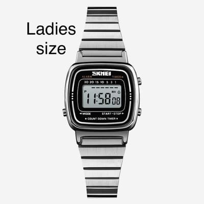 SKMEl 1123 Unisex Vintage SeriesDigital Stainless Steel Watch_img_12