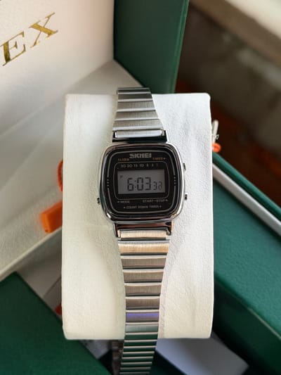 SKMEl 1123 Unisex Vintage SeriesDigital Stainless Steel Watch_img_15