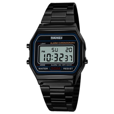 SKMEl 1123 Unisex Vintage SeriesDigital Stainless Steel Watch_img_2