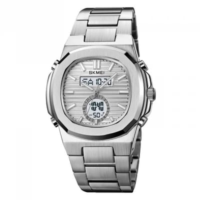Skmei 2279 Dual Time Stainless Steel Digital Watch For Men_img_4