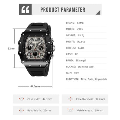 SKMEI 2305 RM addition Chronograph orzinal_img_4
