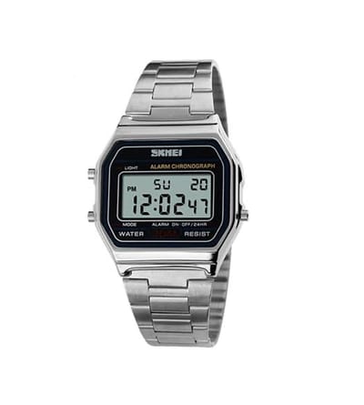 SKMEl 1123 Unisex Vintage SeriesDigital Stainless Steel Watch_img_3